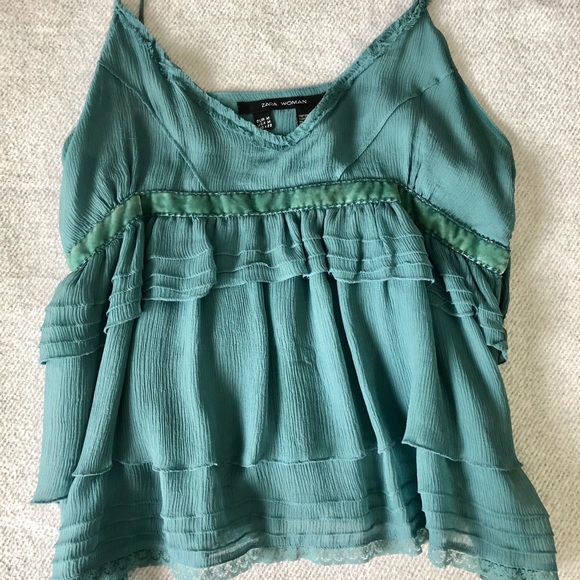 Zara Tops - Zara Tiered Silk Cami